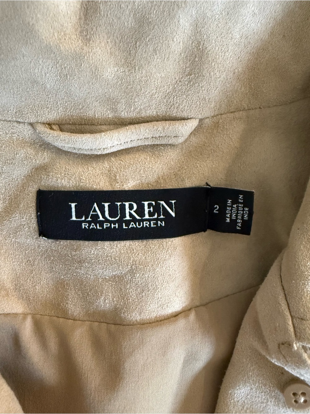 Lauren by Ralph Lauren 100% Genuine Suede Western Fringe Jacket - Picture 5 of 7